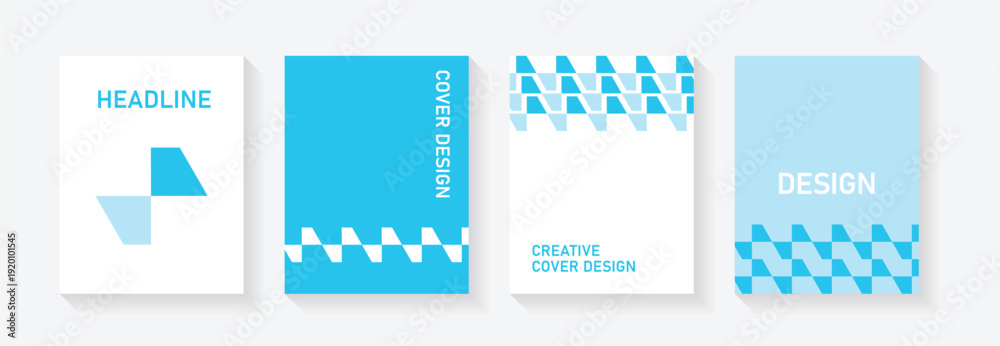 Naklejka premium Business Presentation. Brochure. Poster. Banner. Corporate report cover abstract geometric illustration design layout bundle. Company identity brochure template collection.
