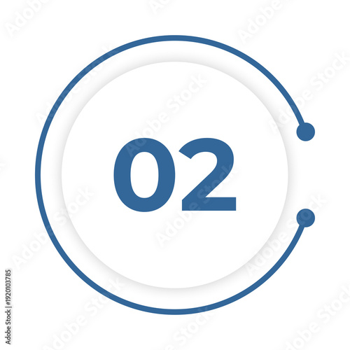 02 button with blue line