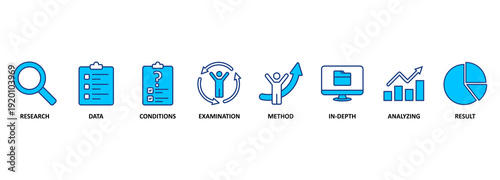 Case study banner web icon vector illustratio