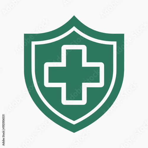 First aid kit icon with red cross medical symbol emergency health illustration
