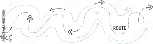 A black and white illustration of a wavy line with insects and the word acute isolated on transparent background