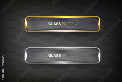 Two metallic rectangular objects with illegible text