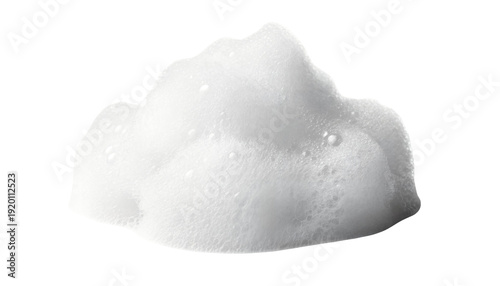 Soap foam or shampoo Soap foam texture or shampoo surface with bubble isolated with clipping path on background.