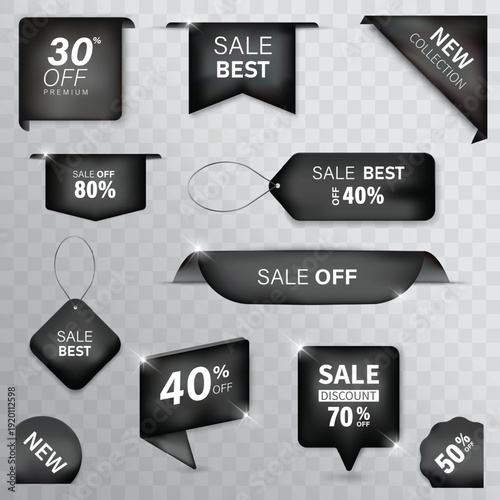 Sale and discount labels and tags