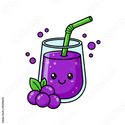 A glass of chilled fresh blueberry juice, or a healthy smoothie with ice and a straw, is a sweet and refreshing drink to quench your thirst and beat the heat.