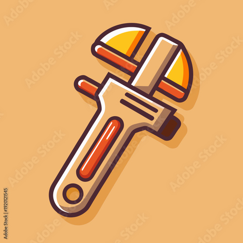 Adjustable Wrench Tool Illustration