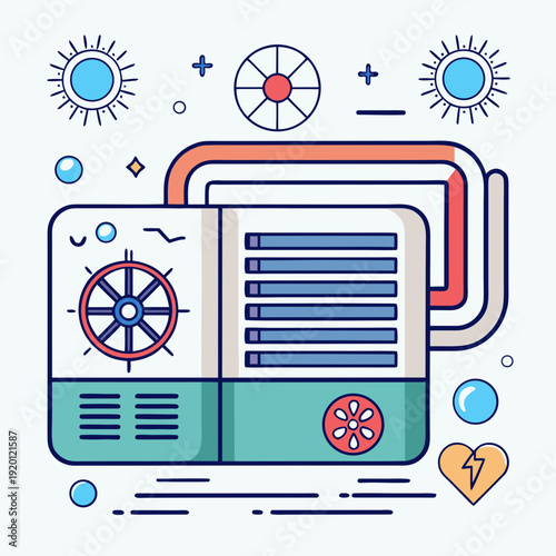 Air Conditioning System Vector Illustration