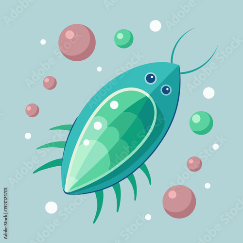 Vector illustration of a zooplankton organism