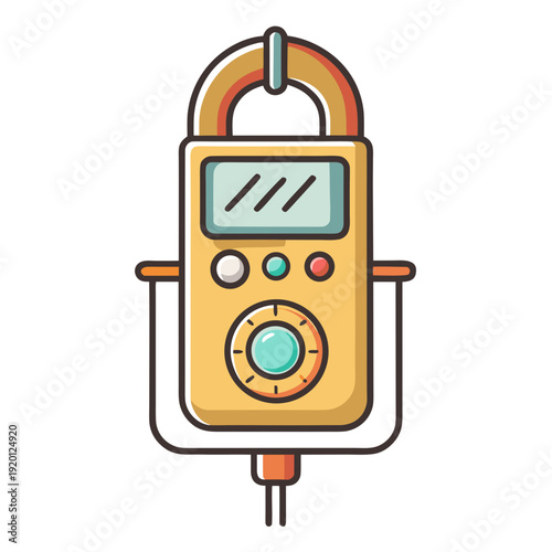 Yellow Clamp Meter Electrical Measurement Tool