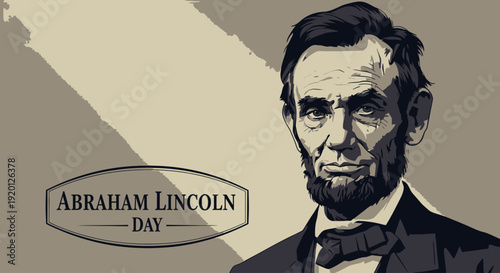 Abraham Lincoln Portrait Illustration Abraham Lincoln Day.