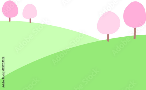 Spring illust calligraphy