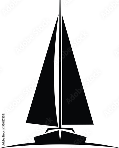 Rocket silhouette illustration vector launching upward with fins and thrust, space exploration technology graphics, aerospace design concept, black and white creative art collection