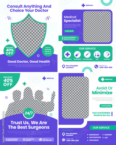 Medical surgeons social media post template