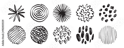 Monochrome Playful circle Patterns, round elements Fun Organic Shaped Spots Irregular Black And White Spot Patterns