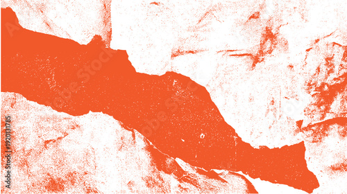 Orange abstract textured background with scattered dots and rough edges
