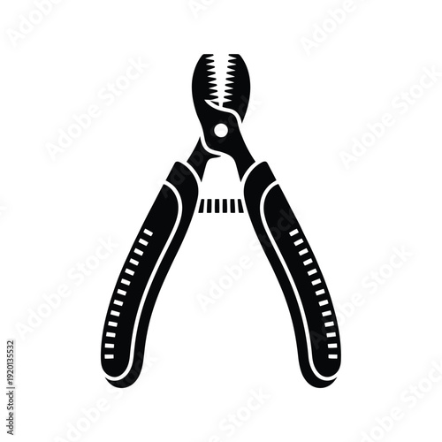 Black and white illustration of a pair of nail clippers