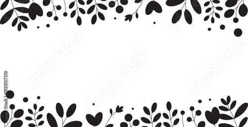 border vector botanical corner frame for wedding card design