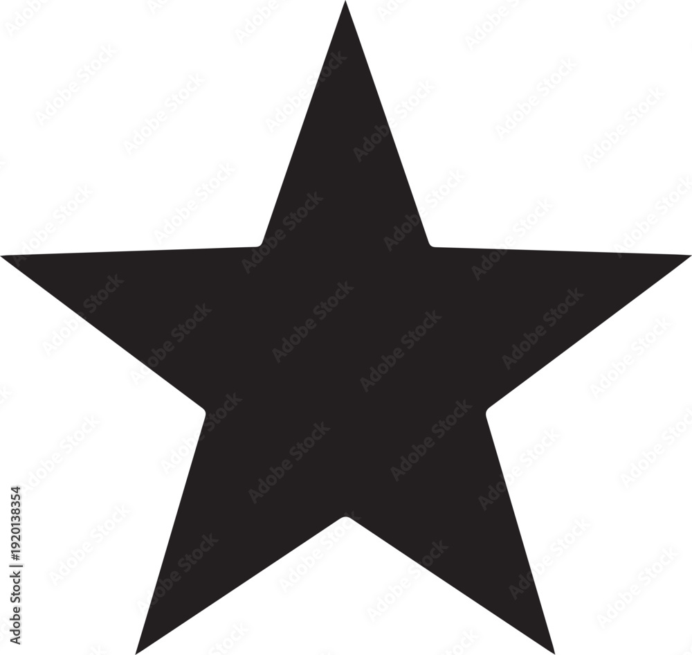 Obraz premium Five point star silhouette illustration representing excellence and success vector element