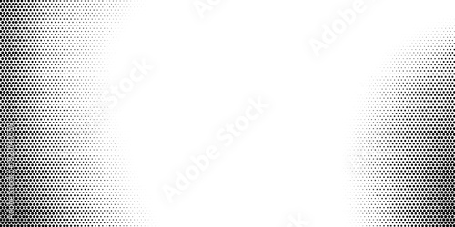 Dotted gradient halftone background. Horizontal seamless dotted pattern in pop art style. Abstract modern stylish texture. Fade gradient black and white half tone background. Eps10