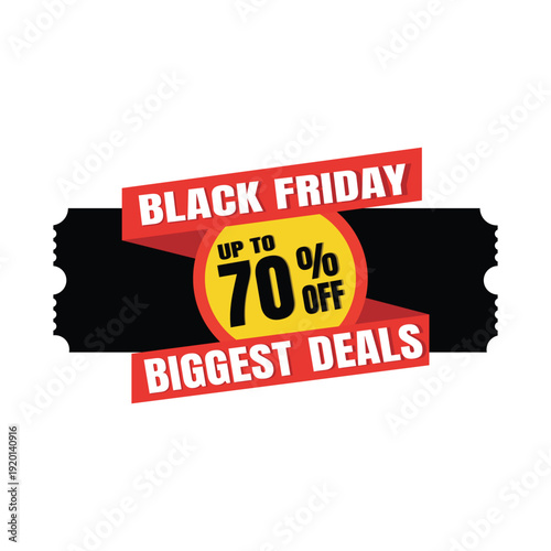 A predominantly Black Friday Offer white image features a bold fragmented red rectangle with a partial letter b visible