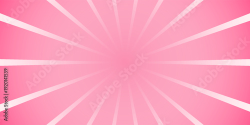 Candy color sunburst background. Abstract pink cream sunbeams design wallpaper. Colorful spinning lines for template, banner, poster, flyer. Sweet rotating cartoon swirl or whirlpool. Vector backdrop