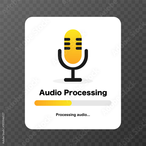 Audio Processing Screen. Vector illustration.