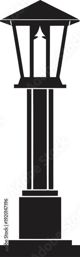 Black tiered building illustration with a minimalist style on transparent background silhouette