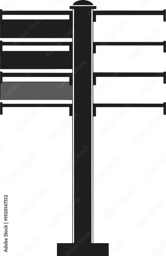 Obraz premium Simple black geometric shape with a clean design on transparent background silhouette