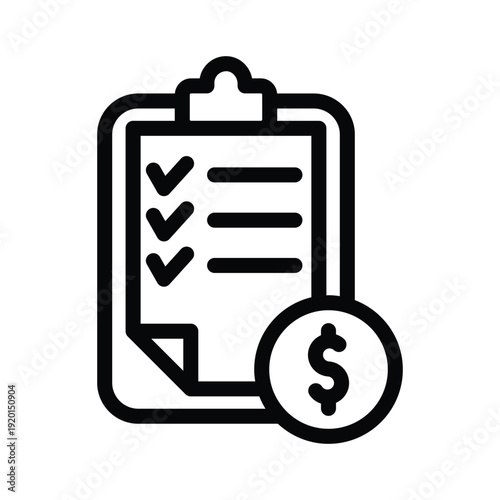price list line icon illustration vector graphic.eps