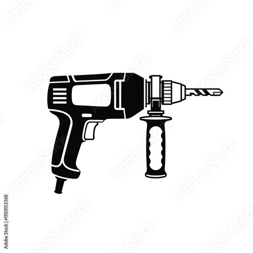Drill icon - power tool for construction