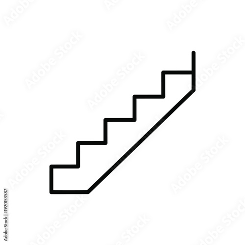 Staircase icon simple linear design