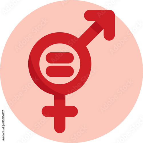 A symbol representing equal rights, responsibilities, and opportunities for all genders.