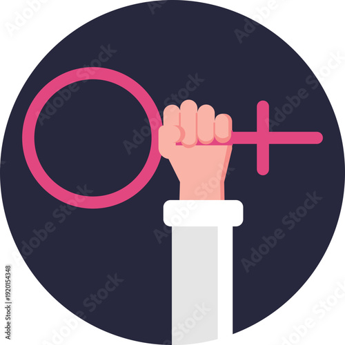 A symbol representing gender identity and equality, commonly used in feminist contexts to express women’s rights and social empowerment.