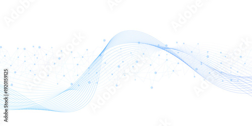Abstract tech network connection dots. Digital technology and big data analysis background. .Global network connection banner design template. Internet connection network high digital technology 