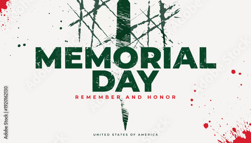 Memorial Day tribute with patriotic message to honor fallen heroes