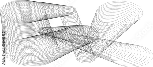 Radiant Blend  Line Circle: Minimalist Vector Illustration Highlighting Smooth Curves and Modern Geometric Elegance