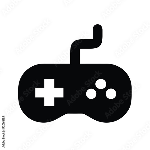  Minimalist Gaming Controller Icon Flat Design Vector Illustration