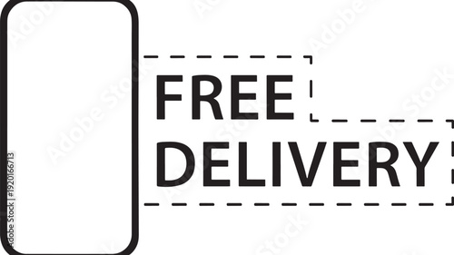 Free Delivery Mobile Phone App Vector Icon
