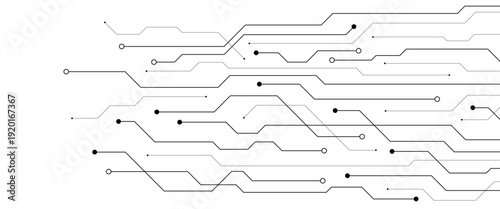 Tableau sur toile Abstract microelectronics circuit board