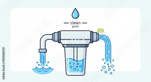 Water filter system purifying water with clean and pure output