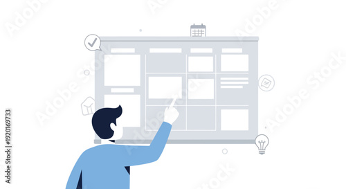 Web Designer Creating Website Interface Illustration