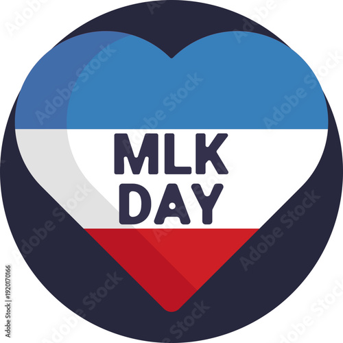 A heart symbol representing Martin Luther King Jr.’s message of love, unity, and nonviolence.