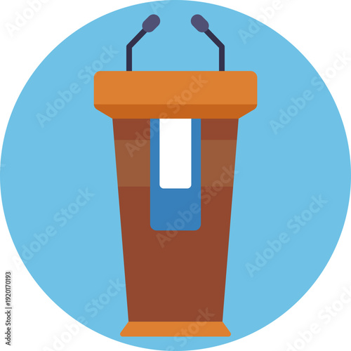 A symbol of public speech and leadership, representing Martin Luther King Jr. as a powerful voice for civil rights and equality.