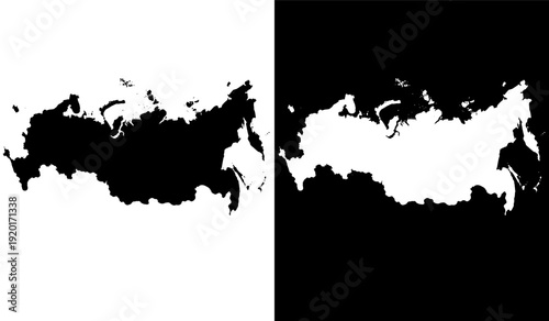 Comparison of russian map with different visual styles for geographical analysis Vector