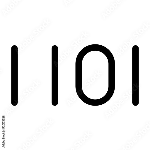 Binary Code Vector Glyph Icon Design