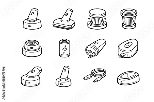 Body fine cordless desk smooth filtration vacuum vector cleaner dust icon suction