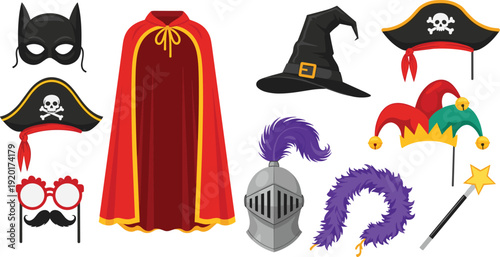 Vibrant costume accessories for playful events and parties