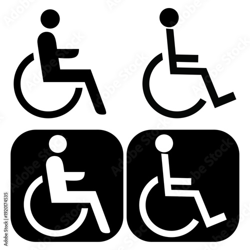 Accessible wheelchair symbols for public spaces