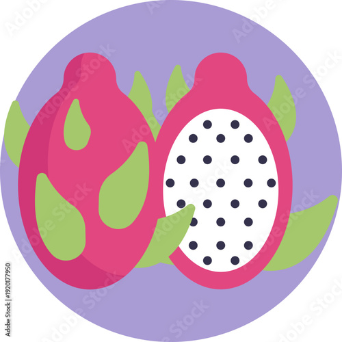 Dragon Fruit – A bright pink tropical fruit with green-tipped scales and sweet, speckled flesh, commonly grown in Thailand.