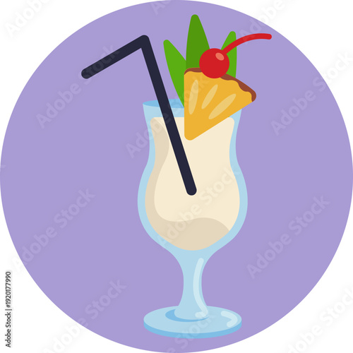 A tropical drink icon representing Thailand’s vibrant beach bars, island nightlife, and refreshing holiday vibes.